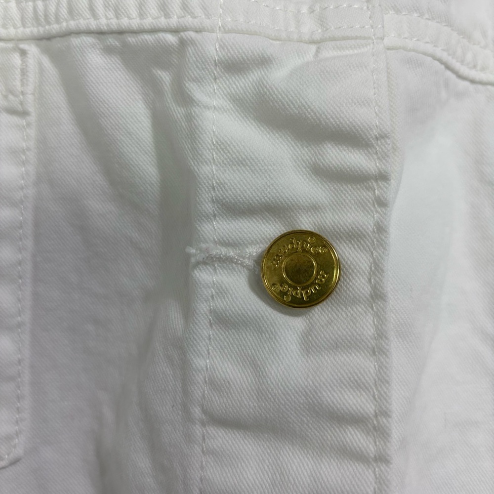 Mudpie White Cropped Boxy Women Jacket Blazer Lightweight XL Button Front - Picture 4 of 11